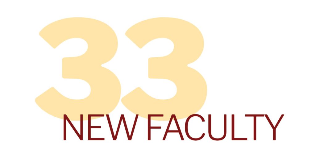 33 new faculty