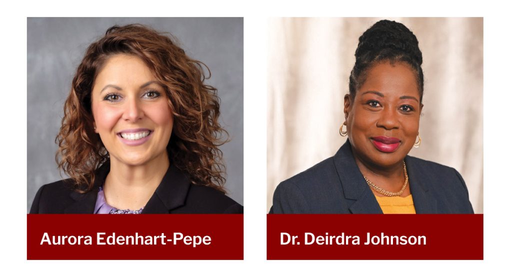 New SU Administrators Aurora Edenhart-Pepe and Dr. Deirdra Johnson