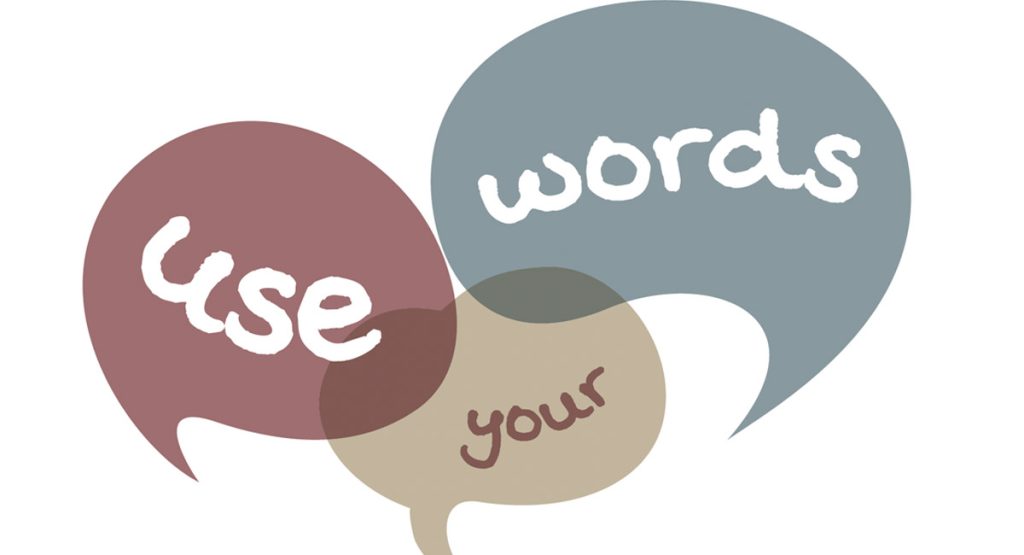 Use Your Words decorative speech bubbles